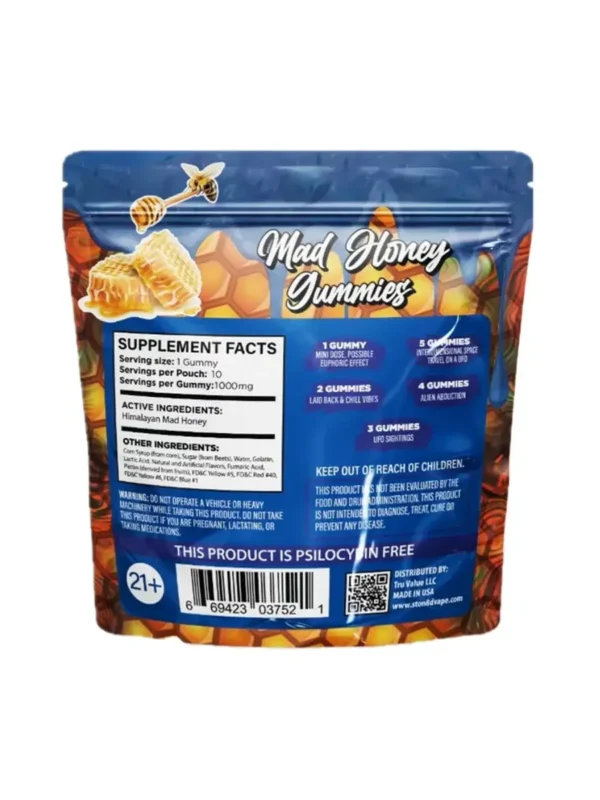 Blue Raspberry Stoned Mad Honey Gummies